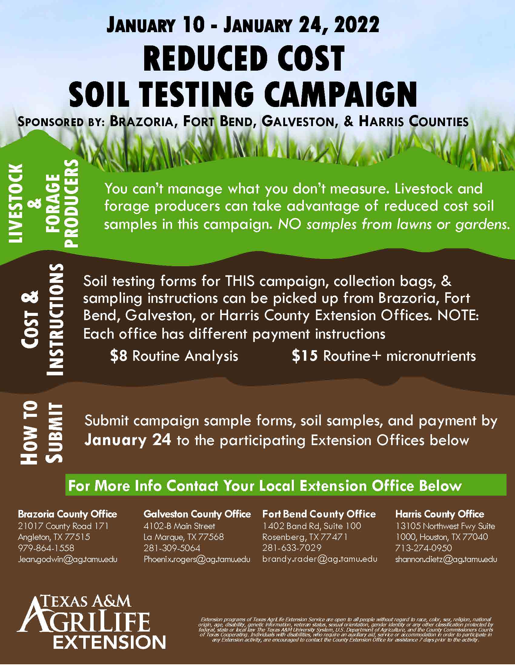 Soil Testing Campaign Flyer