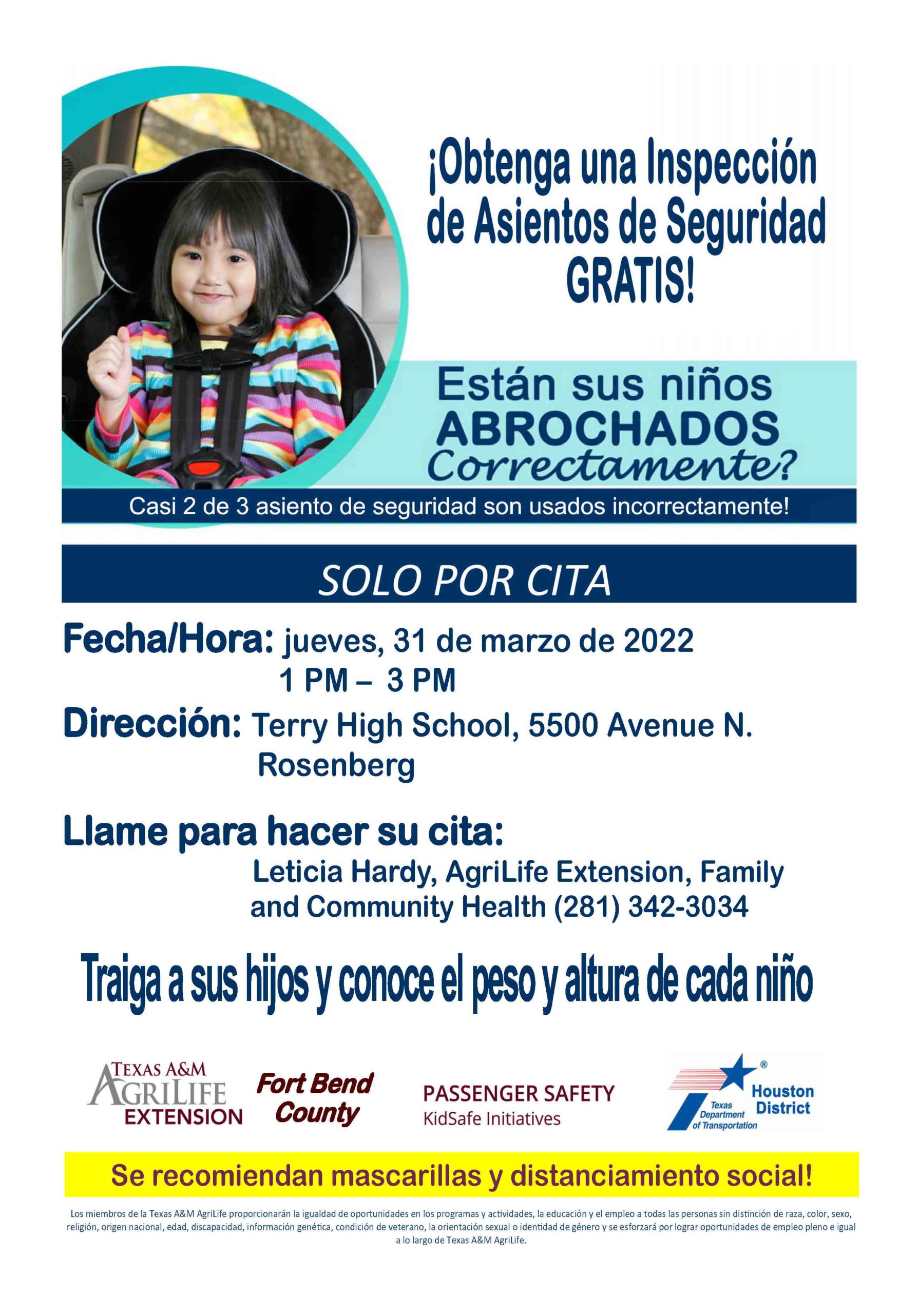 Ft. Bend County Terry HS Checkup Event Spanish