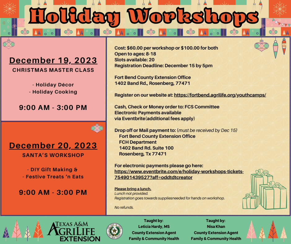 Holiday Workshops
