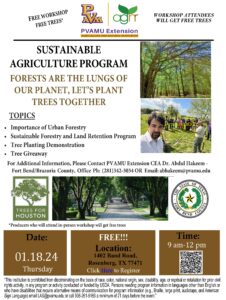 Urban Forestry Workshop Flyer