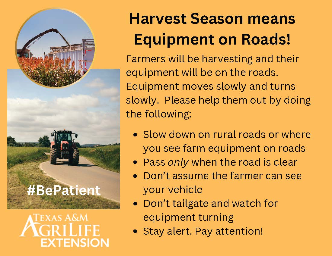 Harvest Season Means Equipment on the Road!
