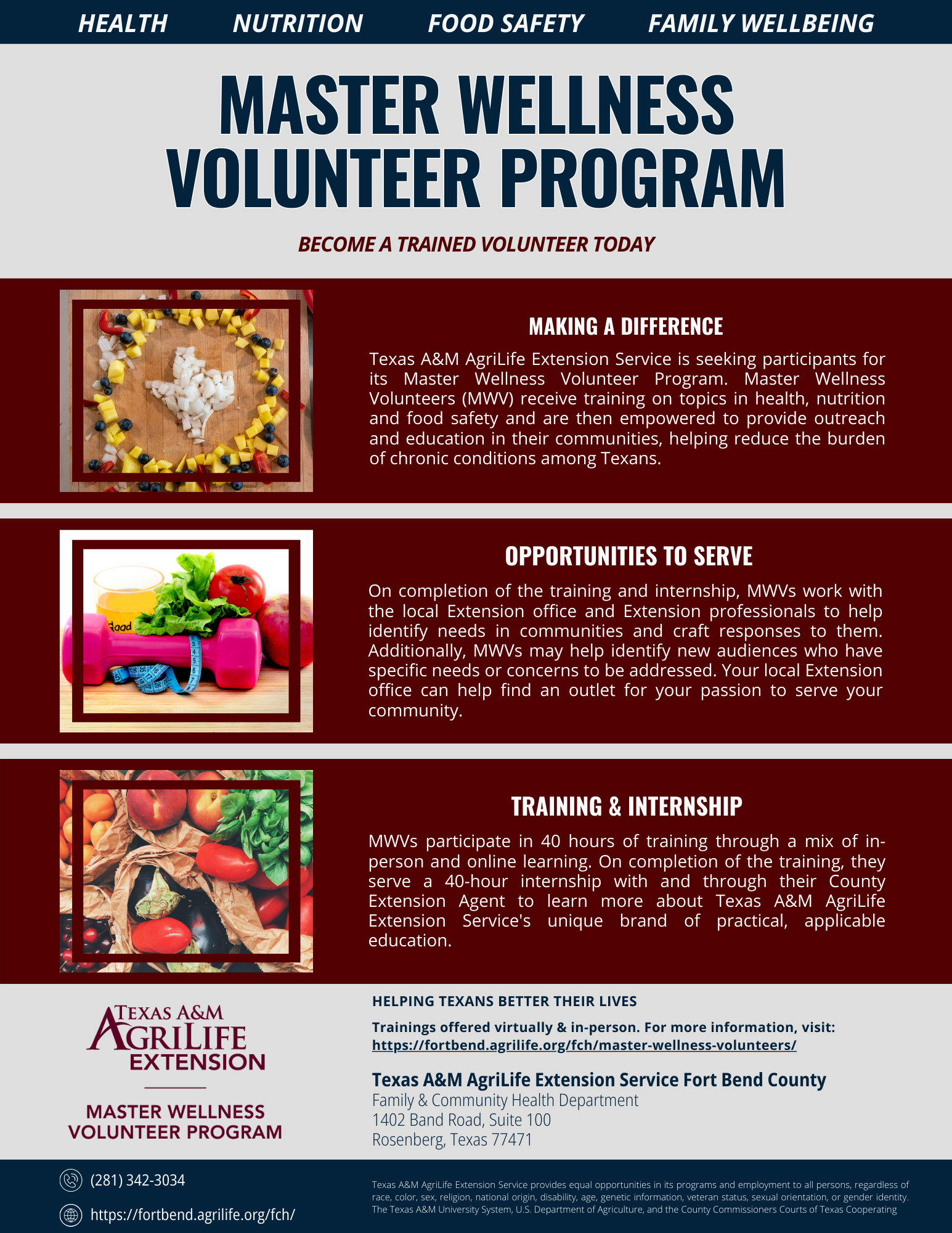 Master Wellness Volunteer Information