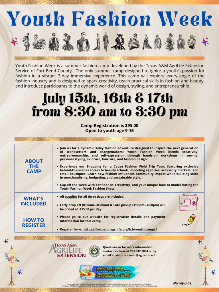 2025 Youth Fashion Week Flyer